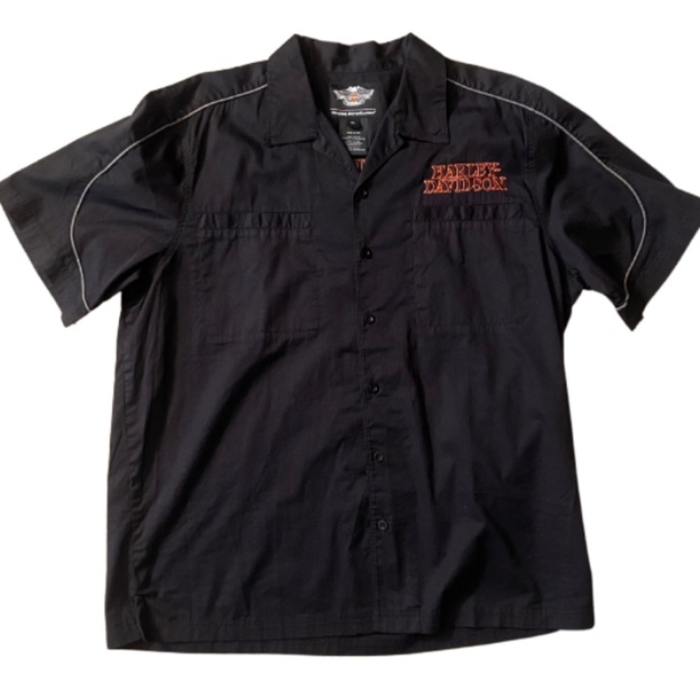 Harley-Davidson Black Men's Button Up Shirt Size XL